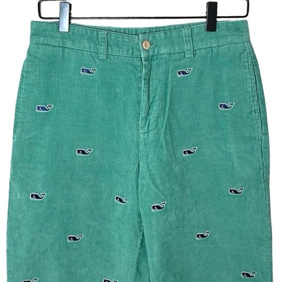 Vineyard Vines Embroidered Whale Corduroy Pants Green Size Small - Picture 3 of 6